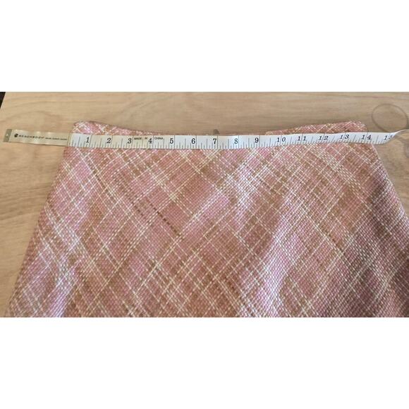 VTG Bill Blass Evening Separates sz 8 pink tweed silk ruffles - Picture 6 of 12